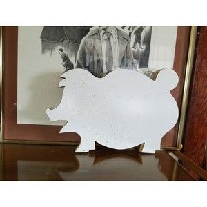 Vintage Large Pig Shaped Cutting Board, Cooking, Farmhouse Decor